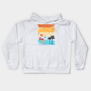 Sun, Sand, and Sea Design Kids Hoodie